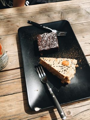 Vegan cake  at Moehren Milieu Eco Cafe in Mainz