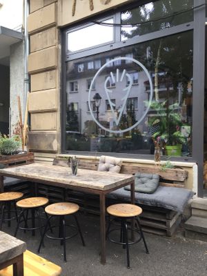 Outside  at Moehren Milieu Eco Cafe in Mainz