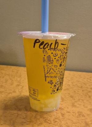 Peaches with lichi at BUBBLIFY in Hlavní Město Praha