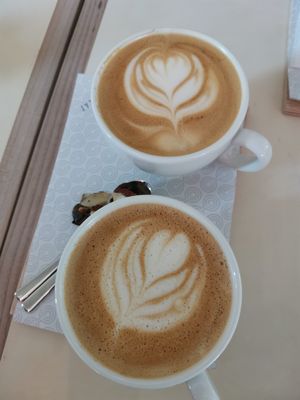 Latte with oat milk at Greentrees - Oberkassel in Dusseldorf