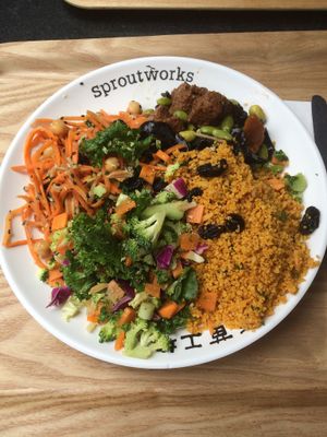 First one with couscous and tofus. 60 rmb only  at Sproutworks - XinTianDi in Shanghai