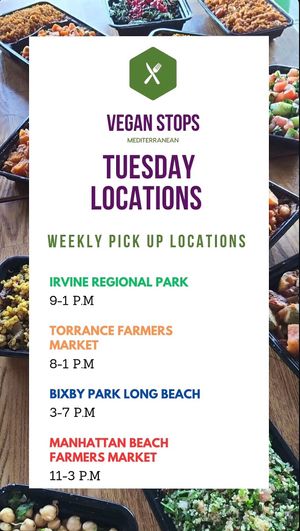 Bixby park farmers market on Tuesdays   at Vegan Stops in Long Beach