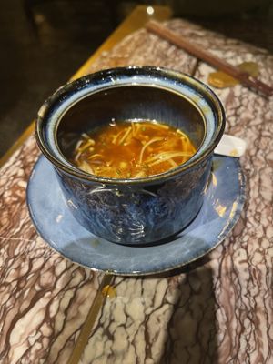 Hot and Sour soup  at Mott 32 Vancouver in Vancouver