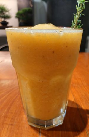 mango banana smoothie 芒果香蕉沙冰 at OVOCafe - Wan Chai Rd in Hong Kong Island