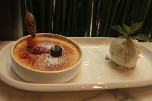 creme brulee with cinnamon  at OVOCafe - Wan Chai Rd in Hong Kong Island