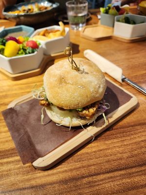 Tempeh burger at OVOCafe - Wan Chai Rd in Hong Kong Island