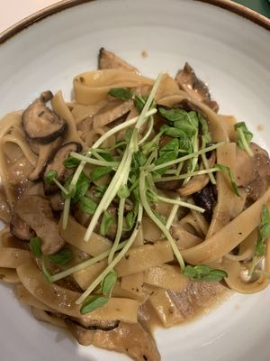 Mushroom Fettuccine vegan at OVOCafe - Wan Chai Rd in Hong Kong Island
