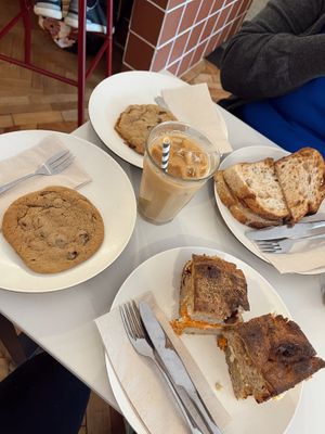 Vegan sandwich, coffee and cookie   at Cracked Coffee in Pennsylvania