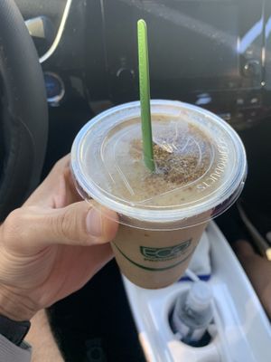 Pumpkin spice earthshake. Better than i anticipated    at Earth Burger - NW Loop in San Antonio