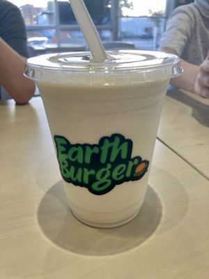 Peach on Earth shake - meh 🫤   at Earth Burger - NW Loop in San Antonio