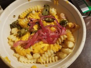 Loaded fries  at Earth Burger - NW Loop in San Antonio