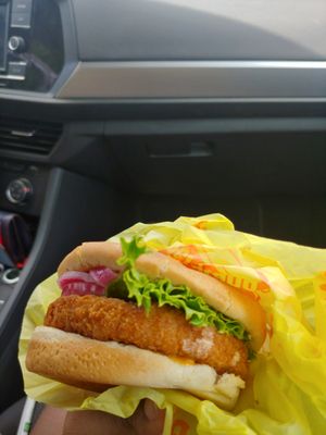 Spicy chicken sandwich at Earth Burger - NW Loop in San Antonio
