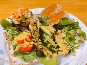 Jack and beanstalk burger
All vegetables are organic and fresh and also soy bean patty was very nice.  at Jack and the Beanstalk in Busan