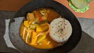 sweet and sour veggies with tofu at YAMA Asia Fusion Kitchen in Tirol