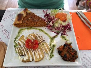 Tortino con patate e altre leccornie  at Alhambra Cafe in Milan
