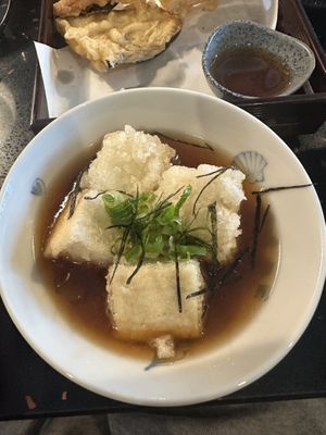 Agedashi tofu   at Kaz’s workshop in Windsor