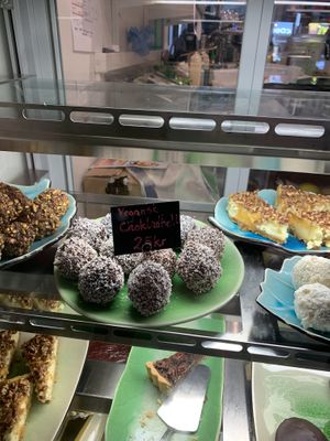 Vegan chocolate ball.  at Nois Cafe and Deli in Malmo