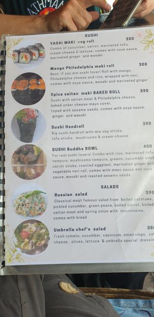 Menue 3 at Umbrella Cafe in Pokhara