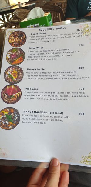 Menue 5 at Umbrella Cafe in Pokhara