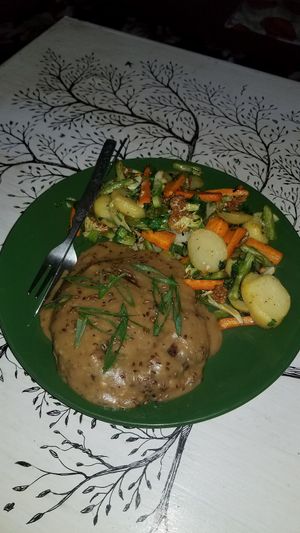 Beetroot steak at Umbrella Cafe in Pokhara