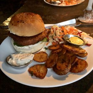 Soya Burger at Umbrella Cafe in Pokhara