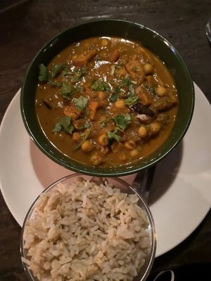 Chickpea-Tofu Curry at Umbrella Cafe in Pokhara