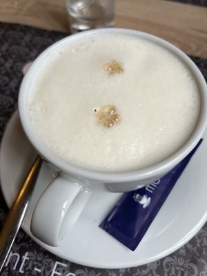 Soy milk cappuccino 🌱   at Kasteel Rivierenhof in Vlaanderen