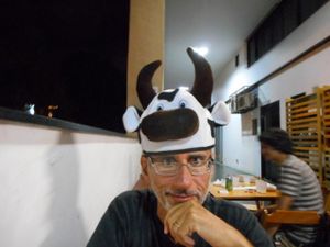 My friends are always in my head but sometimes on my head too! at Faz Bem - Asa Norte in Brasilia