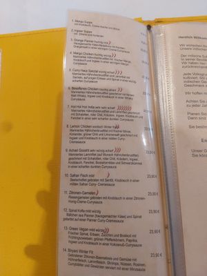 Specialities at Curry Haus in Hessen