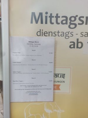 Example of lunch options at Curry Haus in Hessen