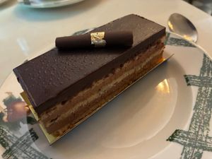 Opera cake at Délice de Bernay in New York City