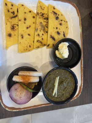 Vegan Sarson Saag and Makki Roti   at Brar's in Mississauga