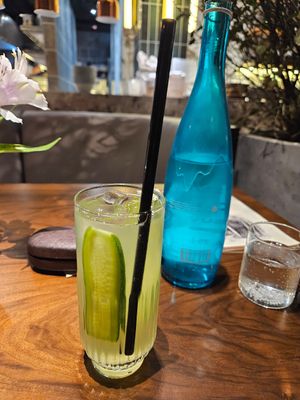 Cucumber basil lemonade at Boulevard Restaurant & Bakery in Samarqand Viloyati