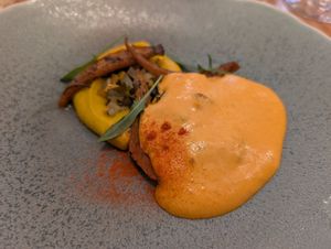 Several flavors of carrot. So good at Trèfle in Lyon