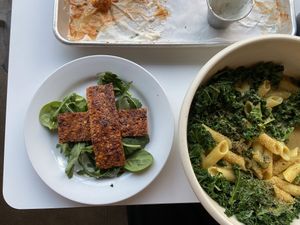 Adzuki bacon & Green Chili Mac  at Chimera Cafe in Tulsa