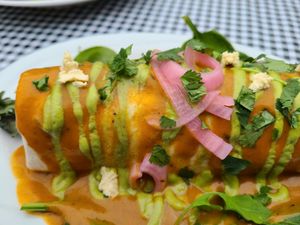 Smothered burrito  at Chimera Cafe in Tulsa