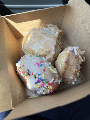 Donuts and a scone  at Chimera Cafe in Tulsa