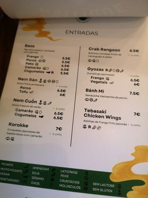 Entrees at Asitique in Lisbon