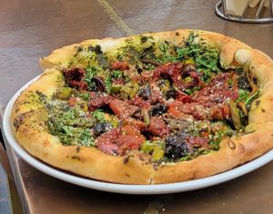 Vegano pizza at Bravo in Jackson