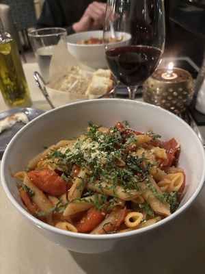 Vegan penne  at Bravo in Jackson