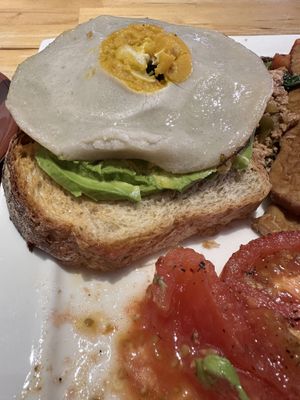 Vegan egg-avocado toast  at RGB and The Bean Hive in Kuala Lumpur