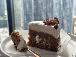 Their carrot 🥕 cake - a feast   at RGB and The Bean Hive in Kuala Lumpur