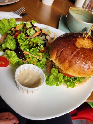 Vegan burger at RGB and The Bean Hive in Kuala Lumpur