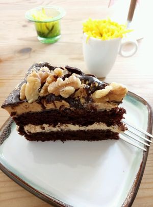 AWESOME vegan cake! at RGB and The Bean Hive in Kuala Lumpur