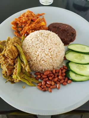 By far the best vegan nasi lemak I've had so far. at RGB and The Bean Hive in Kuala Lumpur
