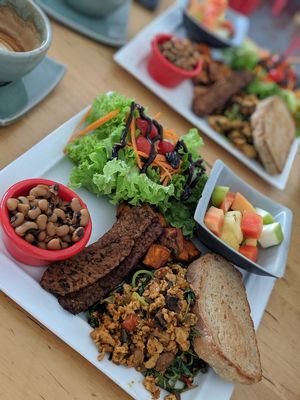 Malay style big breakfast - delicious! at RGB and The Bean Hive in Kuala Lumpur