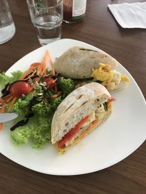 Panini with hummus and roasted vegetables  at RGB and The Bean Hive in Kuala Lumpur