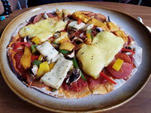 Vegan special pizza at RGB and The Bean Hive in Kuala Lumpur