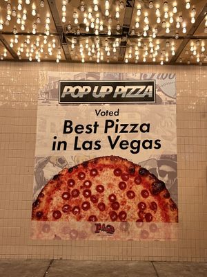 Street sign  at Plaza Hotel - Pop Up Pizza in Las Vegas