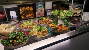 salad buffet at OmNam in Helsinki